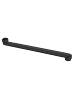 Aqualine kifolyócső 220 mm, matt fekete 43990B - Fürdőszoba