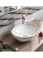 Aqualine ovális kerámia mosdó 42x34 cm, fehér 49412 - Fürdős