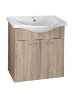 Aqualine Keramia Fresh fali mosdószekrény 60,6x74x34 platina