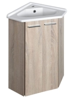 Aqualine Zoja 2 ajtós sarok mosdószekrény 41,4x74x41,4 cm pl