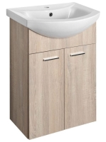 Aqualine Zoja 2 ajtós mosdószekrény 50,8x74x30cm platina töl