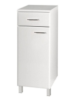 Aqualine ZOJA szekrény fiókkal, 35x78x29 cm, fehér, balos, 5