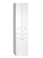 Aqualine ZOJA álló szekrény fiókkal és szennyeskosárral, feh