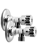 Aqualine sarokszelep 3/8x1/2, anya nélkül, króm 5316 - Fürdő