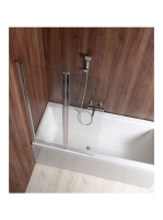 Aqualine WILA kádparaván 90x140cm, króm, transzparent, AQ574