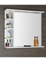 Aqualine Korin tükör LED világítással és polccal, 80x70x12 c