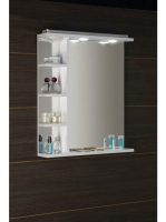 Aqualine Korin LED tükör világítással és polcokkal 60x70x12
