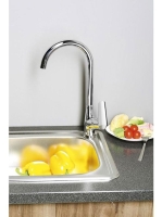 Aqualine Lotta mosogató csaptelep forgatható karral, króm LT