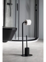 Aqualine Samba fekete WC-kefetartó állvány SB236 - Fürdőszob