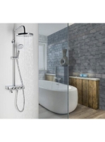 Aqualine Farrao zuhanyrendszer, állítható magasság, króm SL4