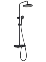 Aqualine Farrao zuhanyrendszer, állítható magasság, matt fek