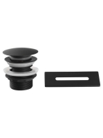 Aqualine Click-Clack kádlefolyó 1/2, túlfolyó takaróval, mat