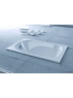 Aqualine acéllemezkád 105x65 cm tartóláb nélkül, fehér V105x