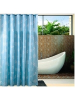 Aqualine PVC zuhanyfüggöny 180x200 cm, kék ZP006 - Fürdőszob