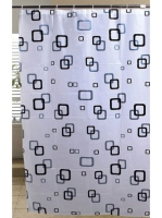 Aqualine vinyl zuhanyfüggöny 180x180 cm, mintás ZV010 - Fürd