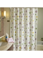 Aqualine vinyl zuhanyfüggöny 180x200 cm, virág mintával ZV01