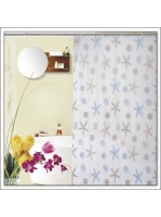 Aqualine vinyl zuhanyfüggöny 180x200 cm, fehér ZV016 - Fürdő