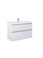 Arezzo design Monterey 100 alsószekrény 2 fiókkal és szifonkivágással, matt fehér AR-167598