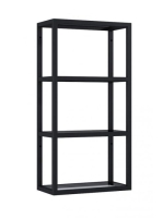 Arezzo design Monterey függőpolc üveggel 40x80 cm, matt fekete AR-168186