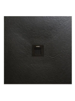 Arezzo design SOLIDSoft zuhanytálca 80x80 cm, lefolyóval, fekete AR-8080B