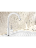 Blanco Mida egykaros magasnyomású mosogató csaptelep, fehér