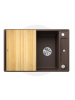 Blanco Axia III 45 S egymedencés gránit mosogató fa vágódesz