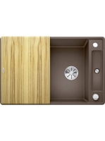 BLANCO Axia III 45 S-F Silgránit mosogató excenterrel, fa vá