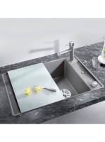 BLANCO Axia III 45 S-F Silgránit mosogató excenterrel, üveg
