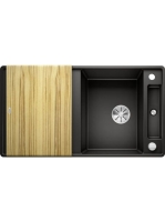 BLANCO Axia III 5 S-F Silgránit mosogató excenterrel, fa vág
