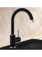 Blanco Mida egykaros magasnyomású mosogató csaptelep, fekete