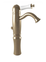 Bugnatese Oxford magasított mosdócsaptelep automata leeresztővel, bronz 6327BR