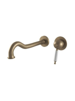 Bugnatese Oxford falsík alatti 2-lyukas mosdócsaptelep click-clack leeresztővel, 23 cm-es kifolyóval, matt bronz 6346SCBO
