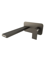 Bugnatese Simple falsík alatti mosdócsaptelep 21 cm-es kifolyóval, click-clack leeresztővel, grafit fekete 6647SCGF