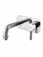 Bugnatese Athena 2-lyukas fali mosdócsaptelep click-clack leeresztővel, 22 cm-es kifolyóval, króm 8543SCCR