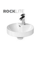 Cersanit Crea Rocklite 38 pultba süllyeszthető kör alakú mos