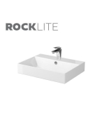 Cersanit Inverto Rocklite 60 szögletes kerámia mosdótál, túl