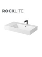 Cersanit Inverto Rocklite 80 szögletes kerámia mosdó, bal ol