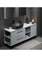 Cersanit Larga ROCKLITE kerámia mosdótál 50x38,5 cm, túlfoly