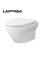 Cersanit Larga perem nélküli fali WC csésze ülőkével, fehér