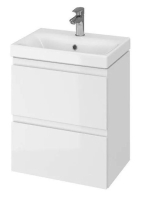 Cersanit Moduo Slim 50 szekrény keskeny mosdóval, fényes feh