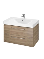 Cersanit Lara 80 alsószekrény Mille kerámia mosdóval, dió S8