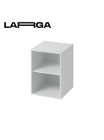 Cersanit Larga kiegészítő szekrény 40x55cm, szürke S932-092