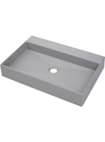Deante Correo pultra ültethető gránit mosdó 60x40 cm, szürke metál CQR SU6S
