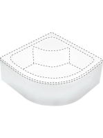 Deante Deep félköríves akril előlap mély 90x90 cm-es zuhanytálcához, fehér KTD 041O