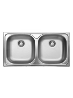 Deante Xylo 2 medencés acél mosogató csepegtető nélkül 78x43,5, dekor ZEX 3203
