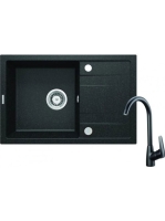 Deante Corio1 medencés gránit mosogató 67x44 cm csepegtetőve