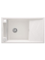 Deante Magnetic gránit mosogatótálca 82x50 cm, automatikus leeresztővel és szifonnal, alabástrom ZRM A113