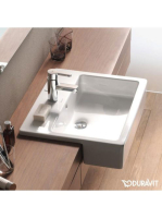Duravit Vero félig beépíthető kerámia mosdó 55x47 cm, WonderGliss bevonattal 03145500001