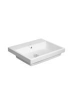 Duravit Vero Air Beépíthető kerámia mosdó 55x45,5 cm, WonderGliss bevonattal, alpin fehér 03835500601