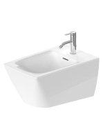 Duravit Viu Falra függesztett kerámia bidé csaplyukkal és túlfolyóval 37x57 cm, fehér alpin 2292150000
